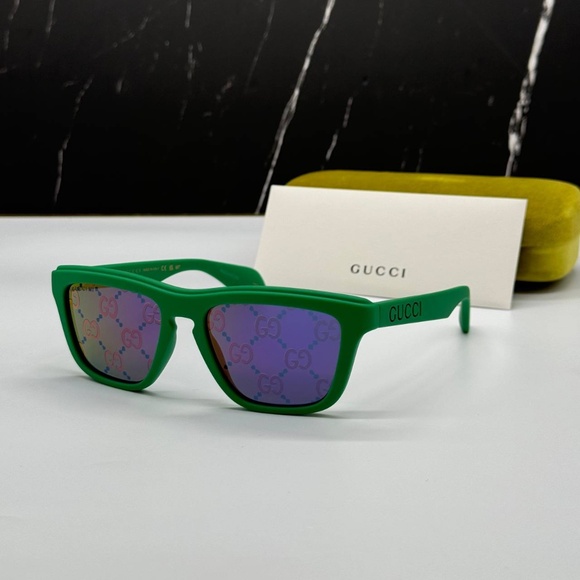 NEW GG1571S 004 GUCCI GREEN BLUE UNISEX GUCCI SUNGLASSES